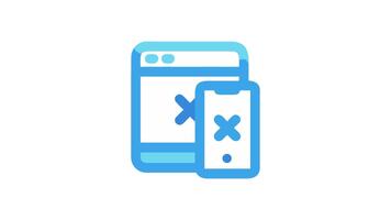 mottaglig design ikon visa upp hemsida och mobil gränssnitt video