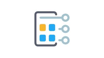 strukturiert Daten Diagramm mit Kreise und Farbe Blöcke video