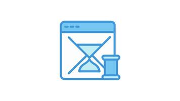 hemsida inte tillgänglig grafisk ikon representerar bearbetning läser in tid video