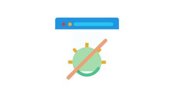 blockerad browser fönster, virus varning, Nej skadlig programvara, webb säkerhet video