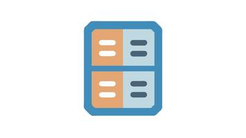 databas server animering ikon grafisk data lagring server video