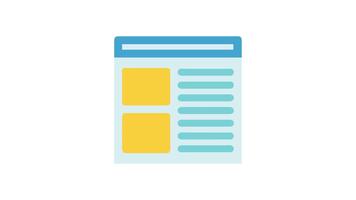 semplice pagina web disposizione icona con manichino testo e immagini video