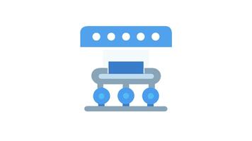 förenklad platt design av en nätverk data strömma ikon video