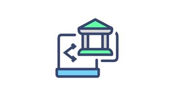 digital bank plattform med byggnad förbindelse och data överföra video