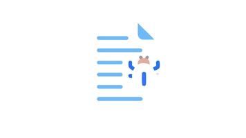 blu documento con insetto icona Spettacoli computer sistema errore video