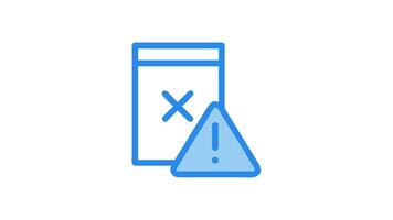 programvara fel meddelande med varning underrättelse i ljus blå video