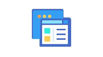 piatto design rappresentazione di multiplo sovrapposizione del browser finestre video