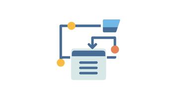 visuell representation av en arbetsflöde bearbeta i grafisk design video