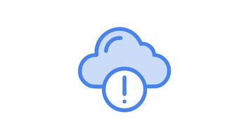 moln datoranvändning fel underrättelse ikon för hemsida eller Ansökan video