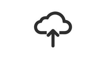 moln ladda upp ikon symbol för data överföra Ansökan gränssnitt video