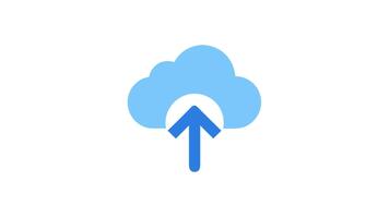 blå moln ladda upp data till de moln lagring systemet video