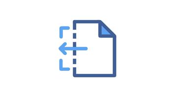 Export data icon indicating file transfer or data exchange video
