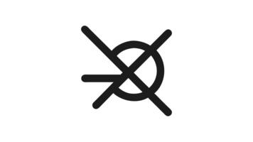 vit bakgrund med cirkulär symbol som innehåller korsande rader video