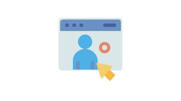 konto inställningar gränssnitt inom webb browser med markören pekande video