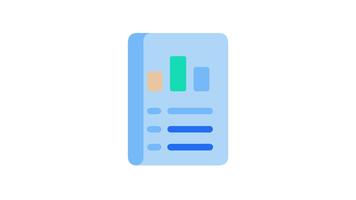 Simple infographic business chart with data report element video