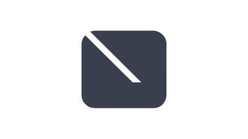 abstrakt geometrisk form med diagonal linje på vit bakgrund video