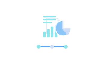 abstrakt data Rapportera ikon med paj Diagram och diagram video