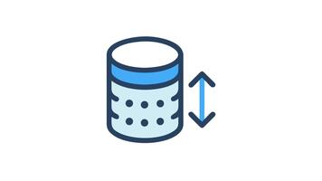 data synkronisering symbol med pilar i en enkel stil video