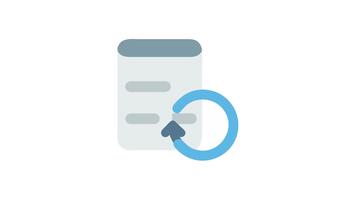 fil synkronisering ikon med pil och fil dokumentera grafisk video