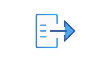 ikon skildrar dokumentera sändning eller data exportera verkan video