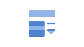 astratto blu cadere in picchiata menù interfaccia elemento su bianca sfondo video