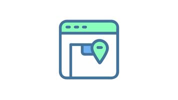 hemsida med plats stift Karta och navigering begrepp video