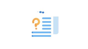 Help document with question mark illustration and simple design video