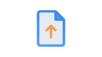 fil ladda upp ikon med pil för programvara tillämpningar video