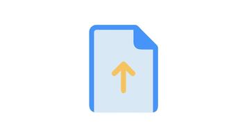 fil ladda upp ikon med pil på en dokumentera sida video