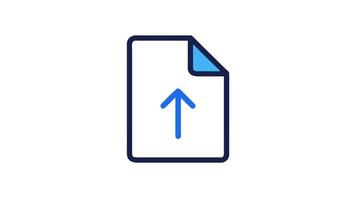 enkel data ladda upp symbol isolerat på vit bakgrund bild video