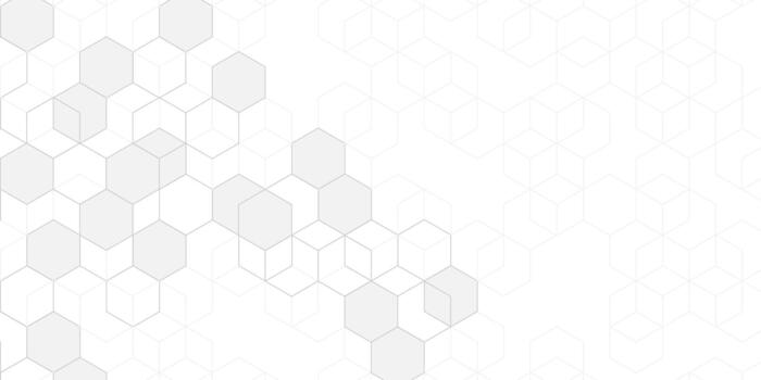 White background from cubes and lines. Linear geometric drawing. Abstraction. vector