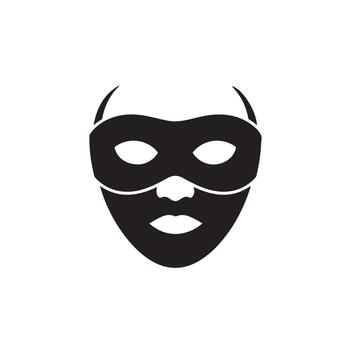 Mysterious masked person in silhouette concealing identity evoking intrigue and anonymity in a minimalist stark black and white setting vector