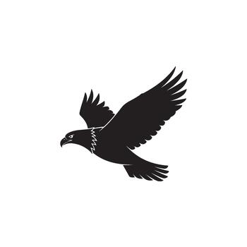 Majestic eagle soaring powerfully in the open sky embodying freedom and strength with its impressive wingspan against a clear backgroun vector