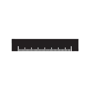 Precise black ruler measuring with accuracy on a white background symbolizing precision and attention to detail in design and measureme vector