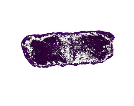 Abstract purple and white stone fragment floating in space showcasing a rough texture and mysterious otherworldly feel on a clean white vector