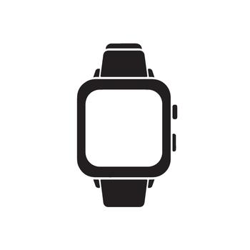 moderno reloj inteligente mostrando un blanco pantalla en un minimalista estilo ideal para exhibiendo aplicaciones y reloj caras con un limpiar contemporáneo un vector
