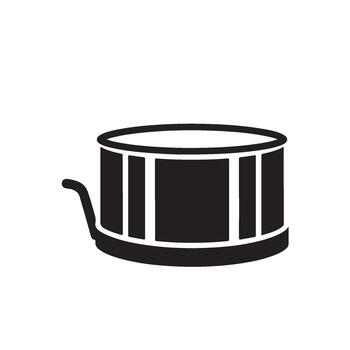 aislado trampa tambor en un minimalista estilo creando un rítmico golpear en un música estudio evocando un sentido de musical creatividad y pasión vector