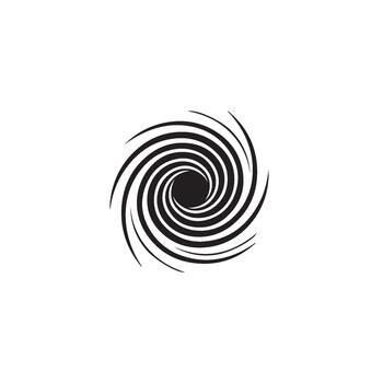 Abstract spiral graphic swirling dynamically in a vortex pattern isolated on white creating a sense of depth and hypnotic movement mode vector