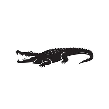 Menacing alligator lurking with open jaws in the swamp a symbol of primal power and danger evoking a sense of raw untamed wilderness vector