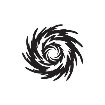 resumen vórtice arremolinándose dinamicamente en monocromo creando un fascinante efecto de profundidad y movimiento en un limpiar blanco fondo transmitir vector