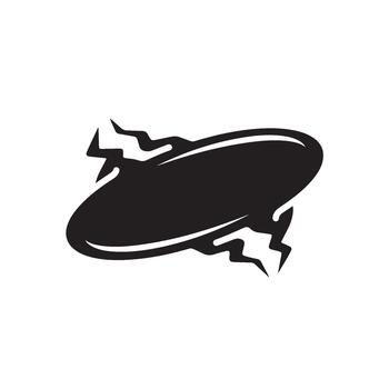 Abstract oval shape with jagged edges in a minimalist style creating a dynamic and edgy design element on a clean white background vector