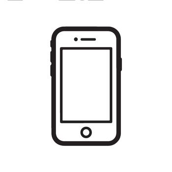 Sleek smartphone displaying a blank screen in a minimalist design representing connectivity and modern technology in a digital world vector