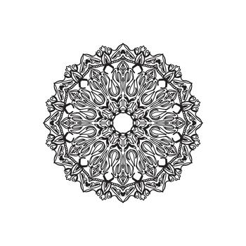 black and white circular design with a circular pattern vector