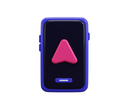 Telefon mit Navigation Marker Geographisches Positionierungs System Pfeil Symbol 3d machen Konzept von Smartphone mit Richtung Symbol, Ort Punkt, Handy, Mobiltelefon Karte App Symbol Illustration png