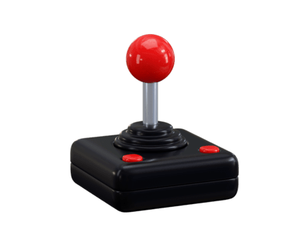 Retro joystick game controller icon 3d render concept of game console joystick icon illustration png