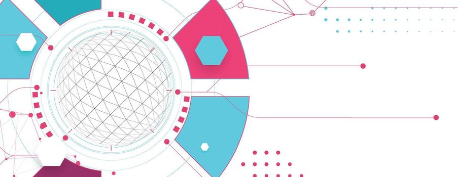 a futuristic design with a circular shape and lines vector