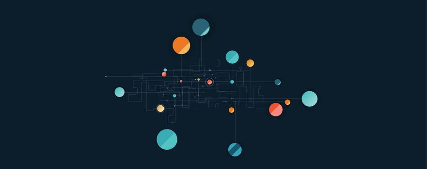 un resumen ilustración de un red de puntos vector