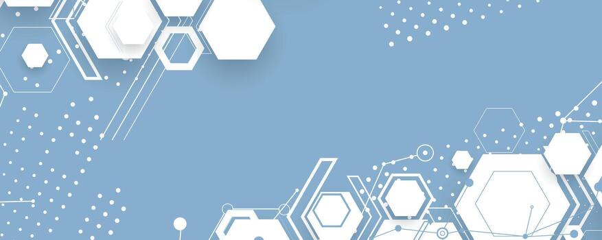 abstract background with white hexagons and lines vector