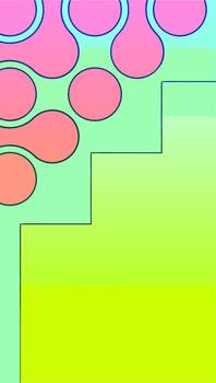 Abstract Gradient Geometric Background with Circular Shapes vector