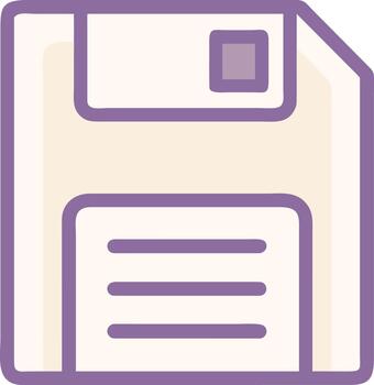 Diskette Icon Representing Data Storage in Digital Format vector